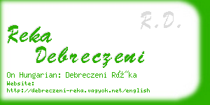 reka debreczeni business card